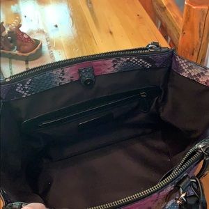 coach snakeskin like satchel